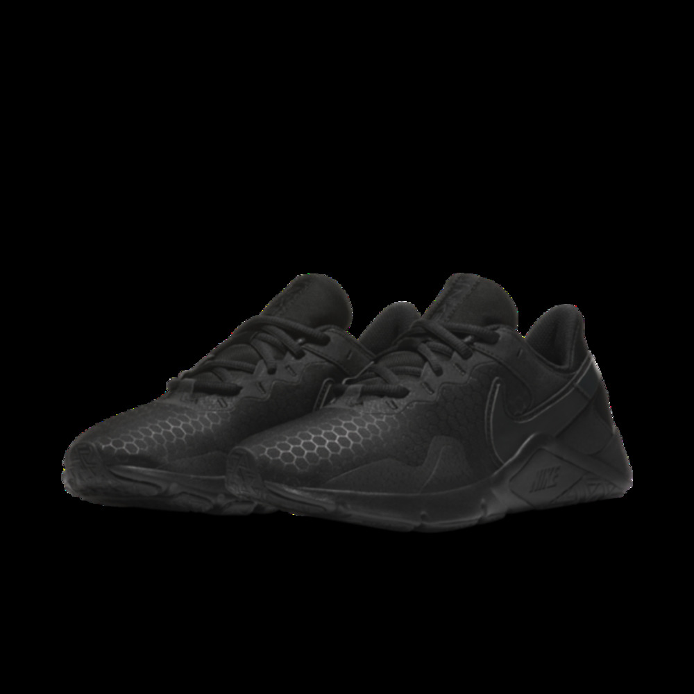 USED Nike Women's Legend Essential 2 Sneaker, Black Off Black, 8